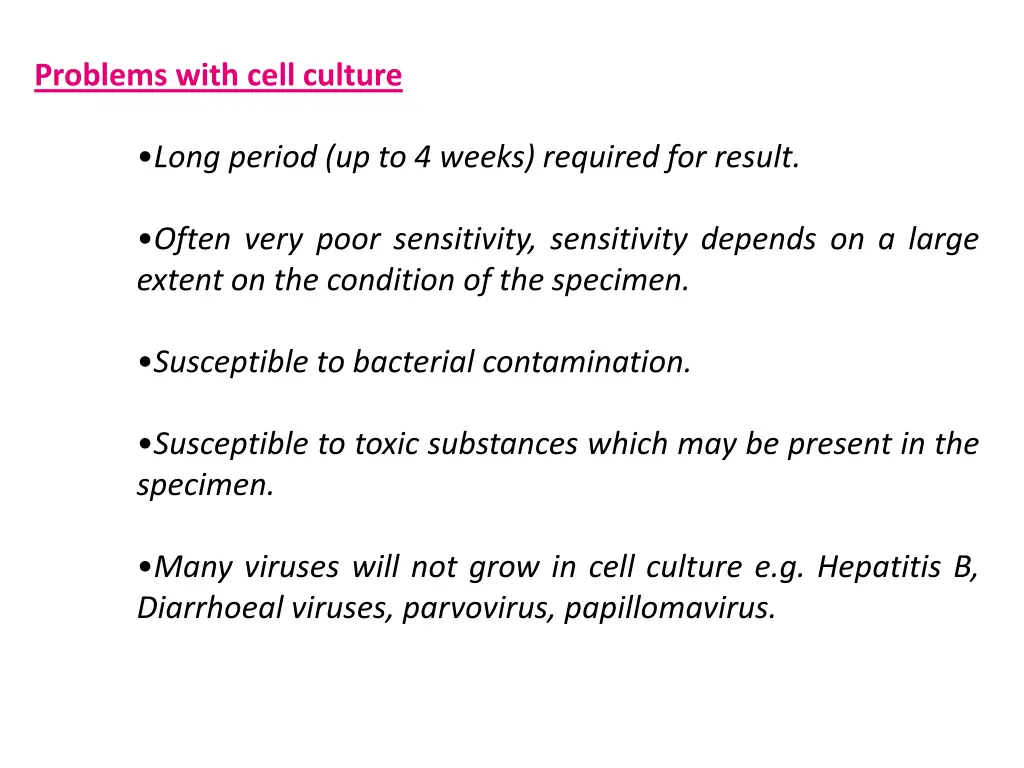 problems with cell culture