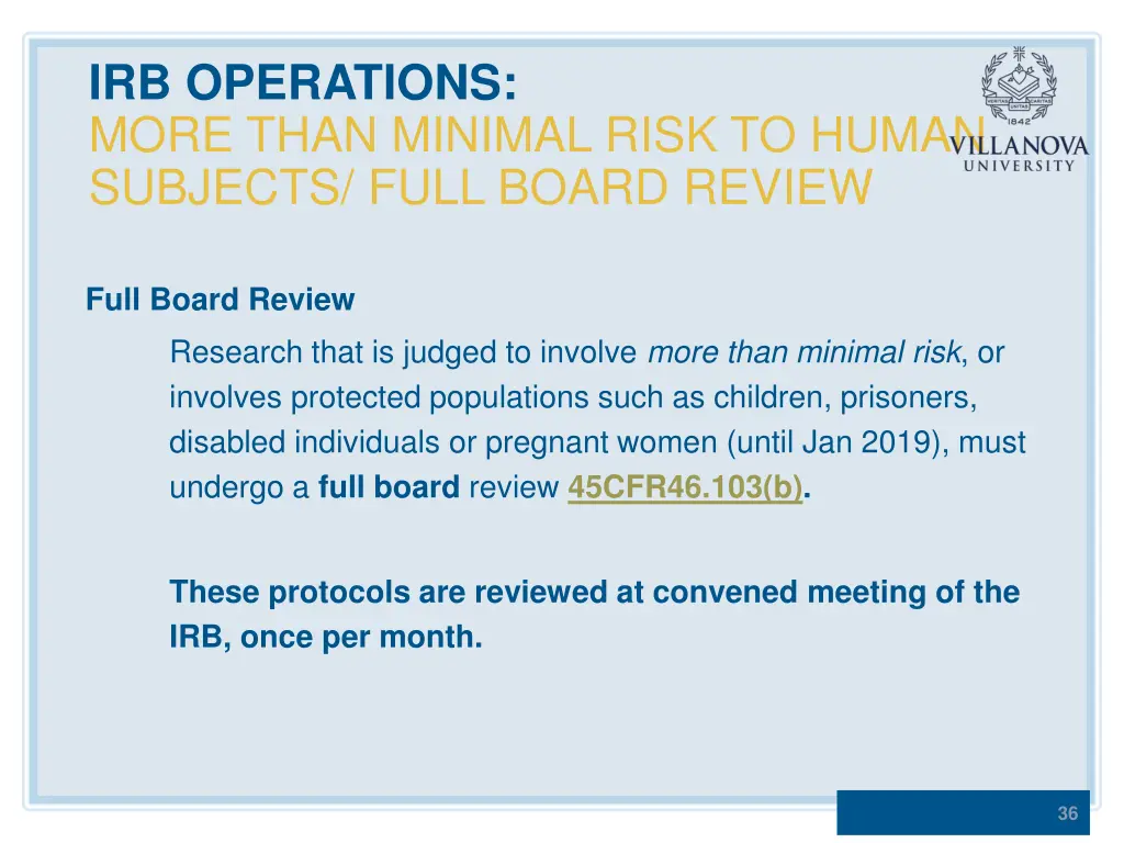 irb operations more than minimal risk to human