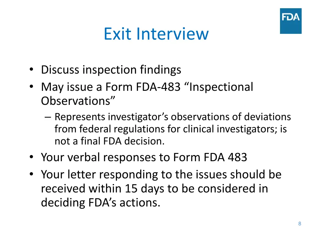 exit interview
