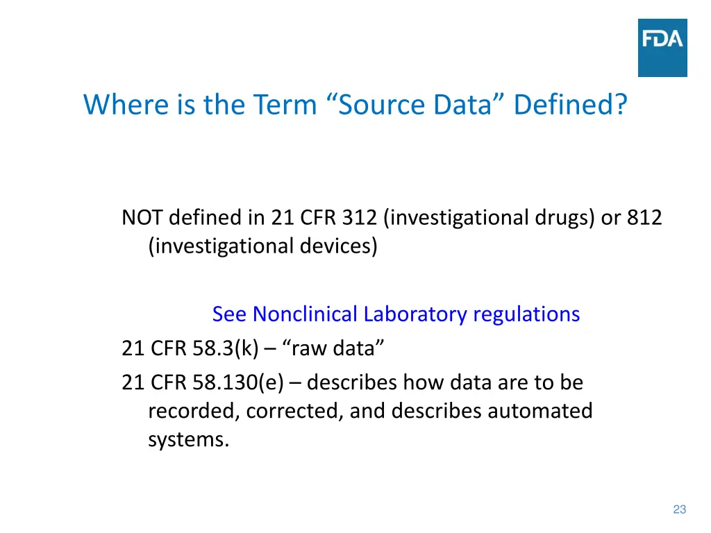 where is the term source data defined