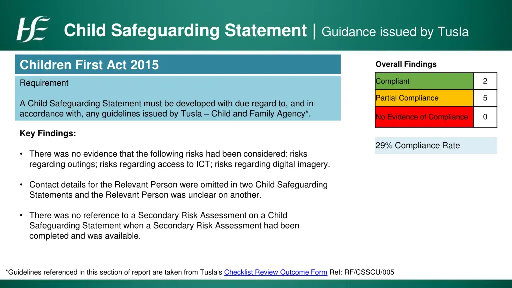 child safeguarding statement guidance issued