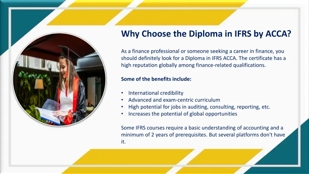 why choose the diploma in ifrs by acca