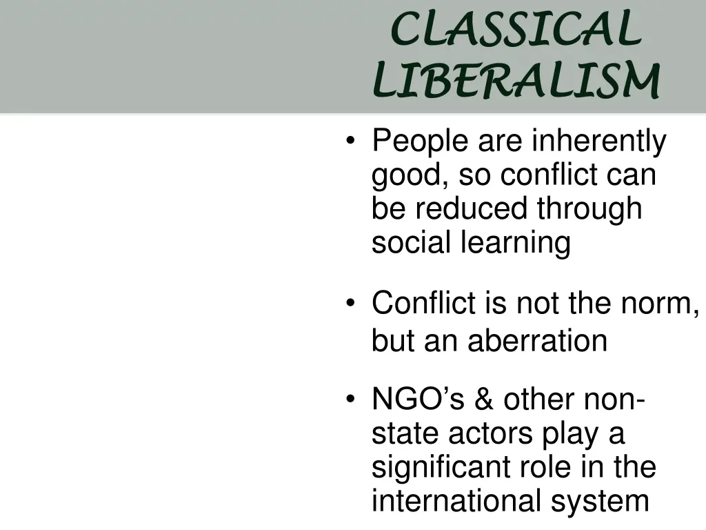 classical classical liberalism liberalism