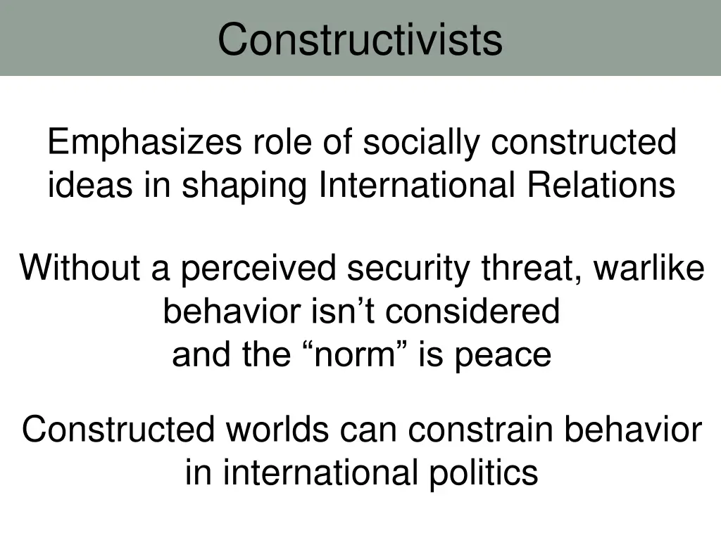 constructivists