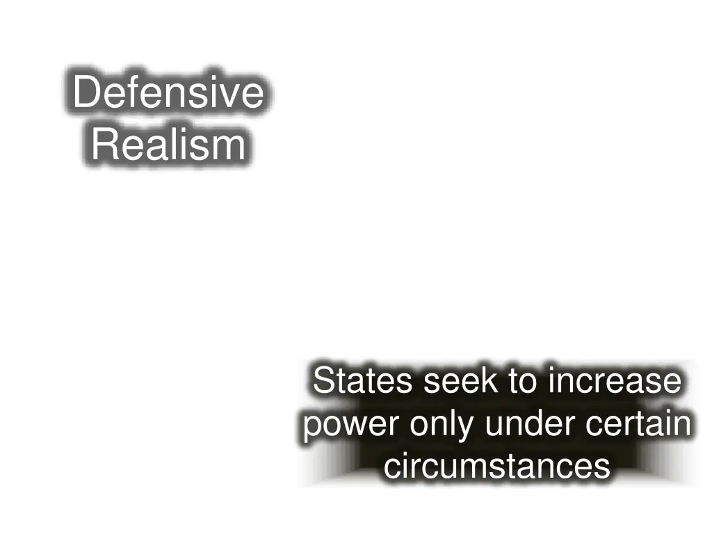 defensive realism