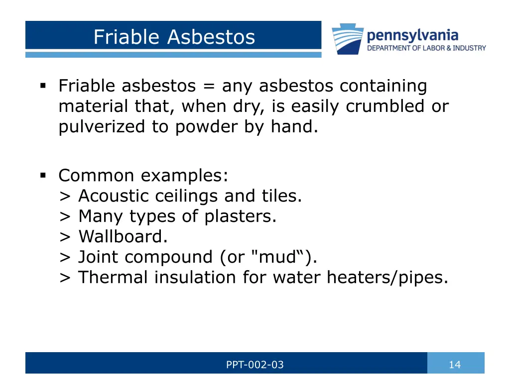friable asbestos