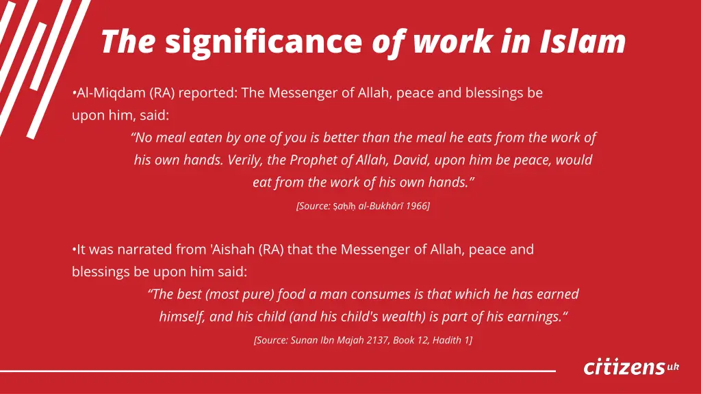 the significance of work in islam
