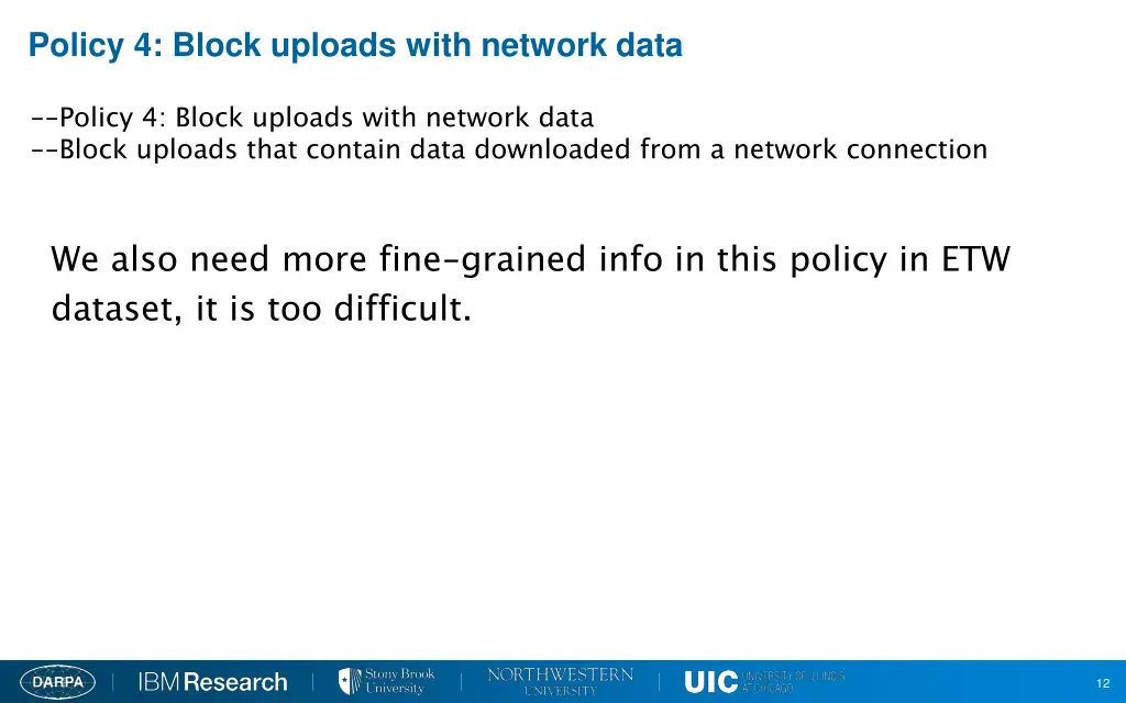 policy 4 block uploads with network data 2