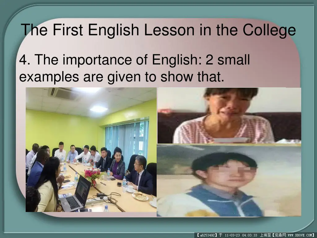 the first english lesson in the college 2