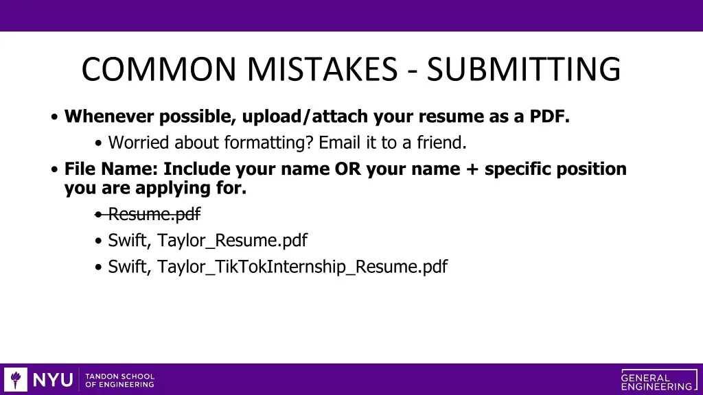 common mistakes submitting