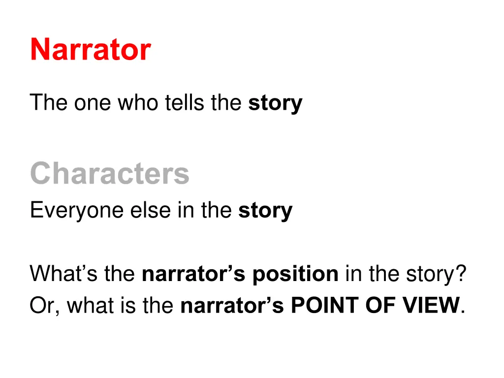 narrator