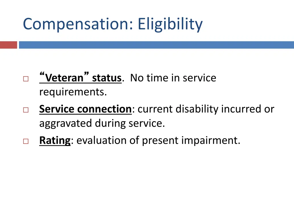 compensation eligibility