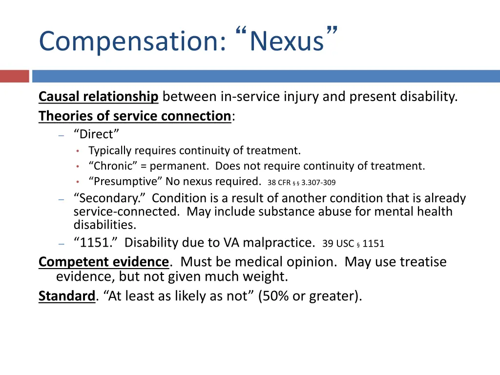 compensation nexus