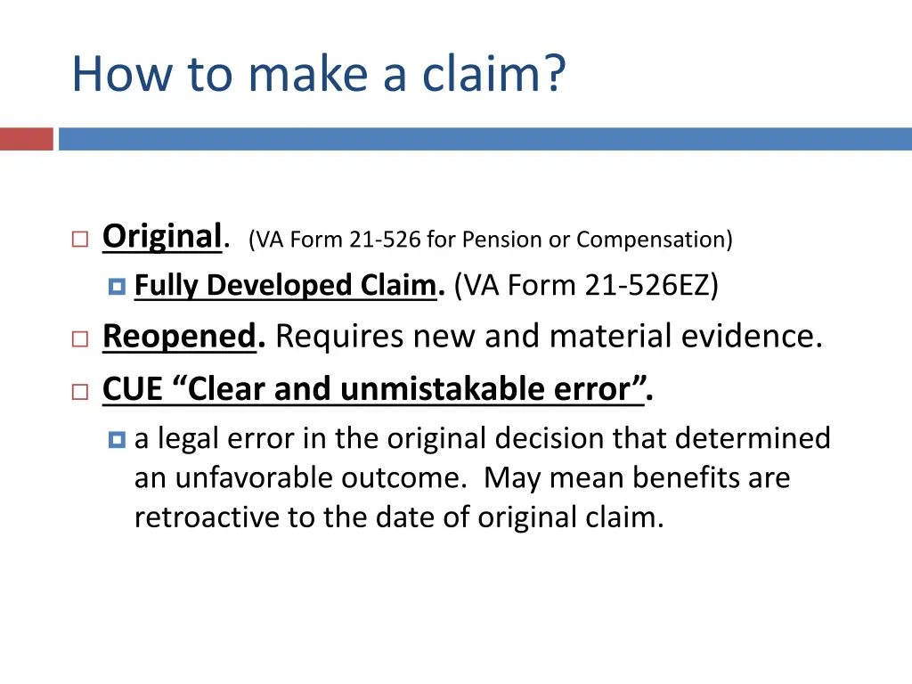 how to make a claim