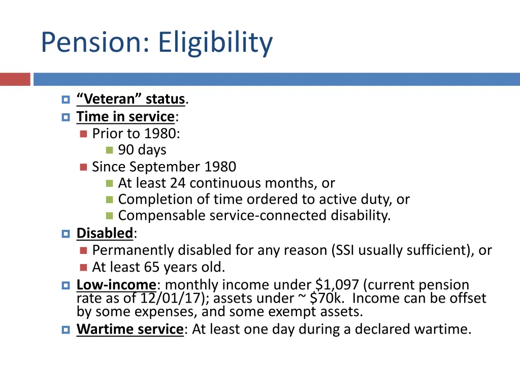 pension eligibility