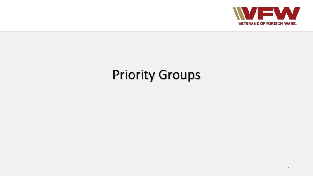 priority groups