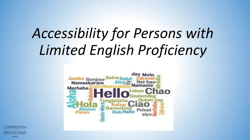 accessibility for persons with limited english