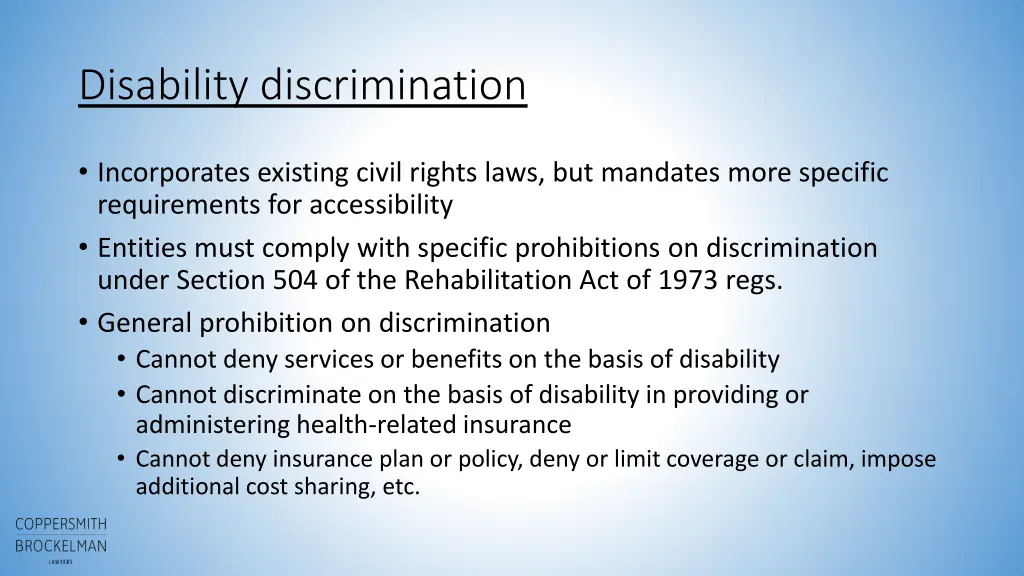 disability discrimination 1