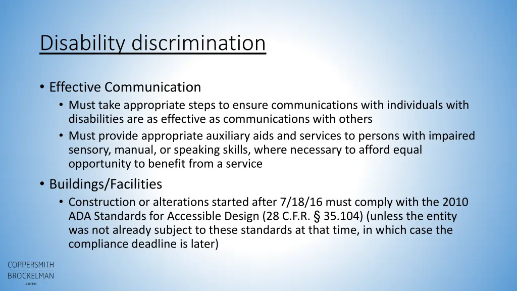 disability discrimination 2