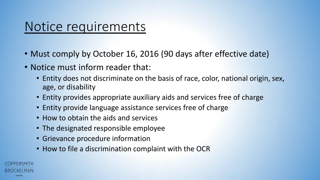 notice requirements 1