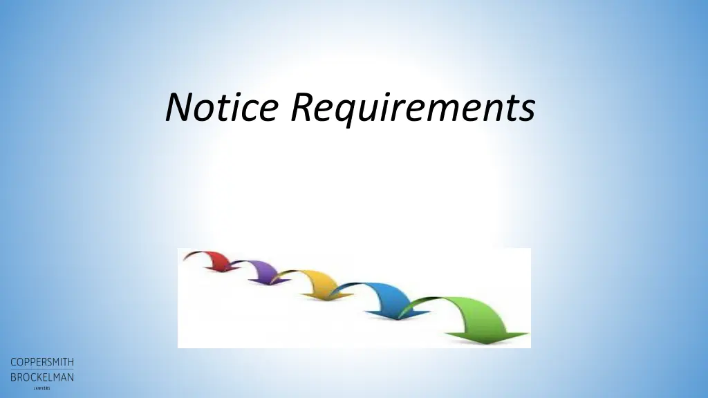 notice requirements