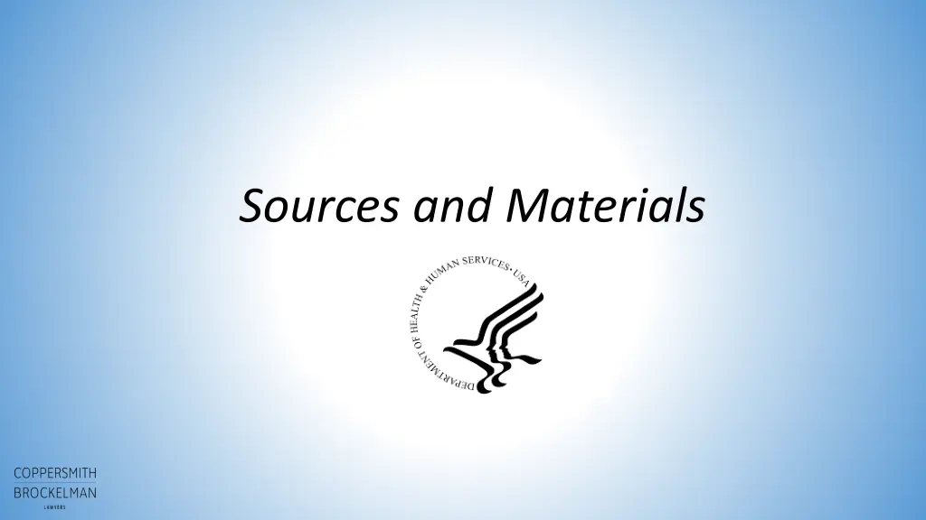 sources and materials