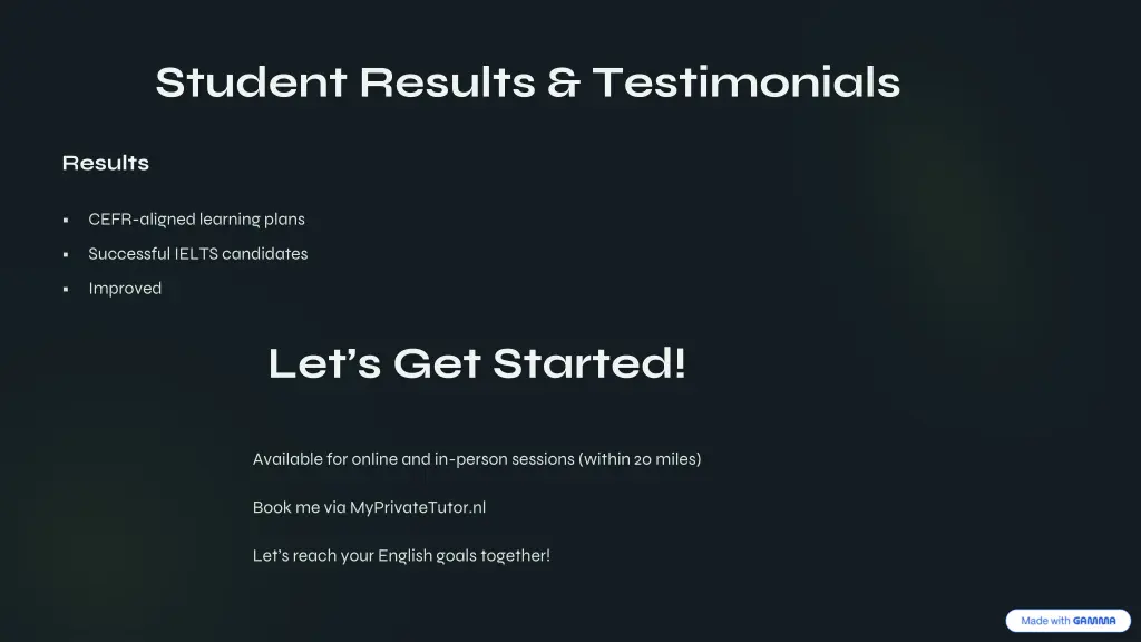 student results testimonials