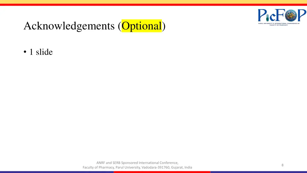 acknowledgements optional