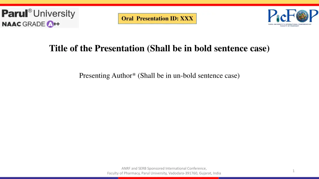 oral presentation id xxx