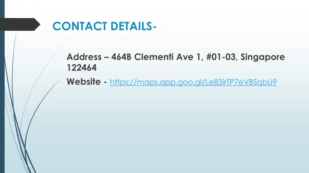 contact details
