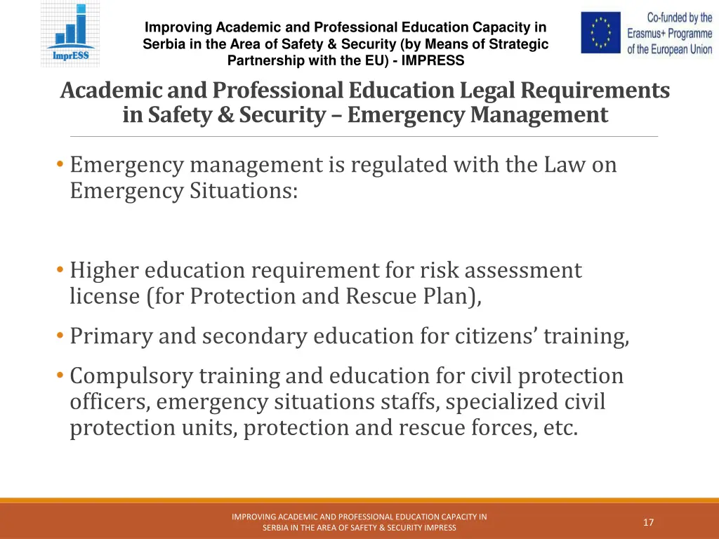 improving academic and professional education 16