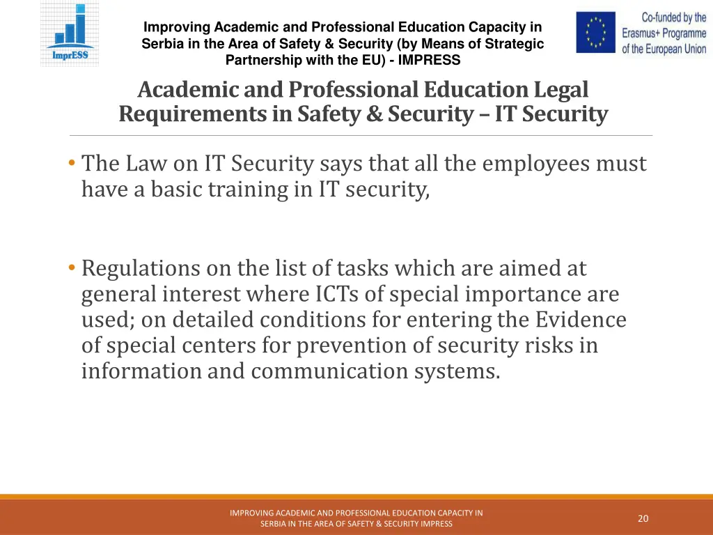 improving academic and professional education 19