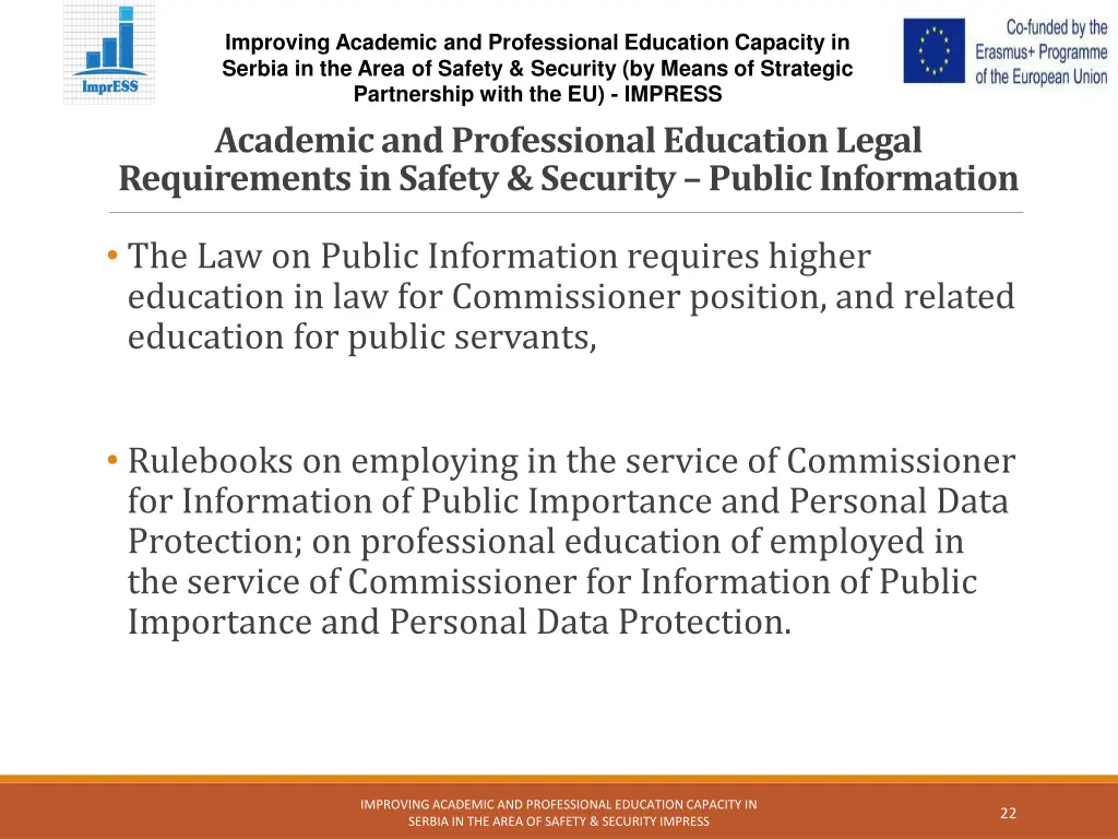 improving academic and professional education 21