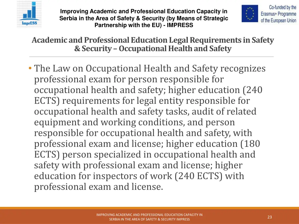 improving academic and professional education 22