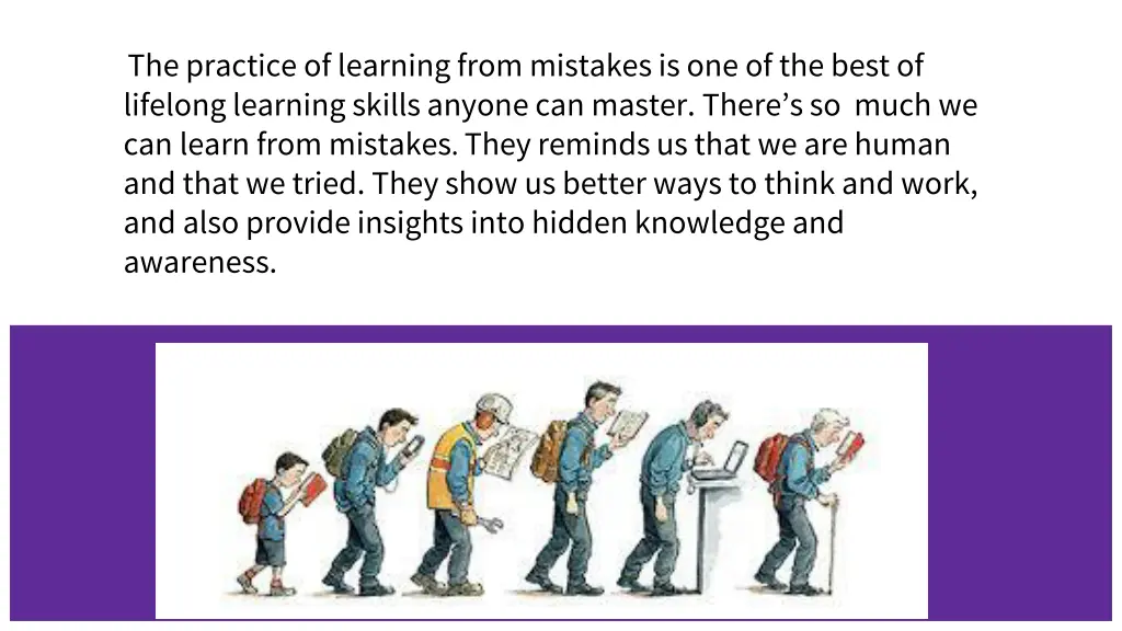 the practice of learning from mistakes