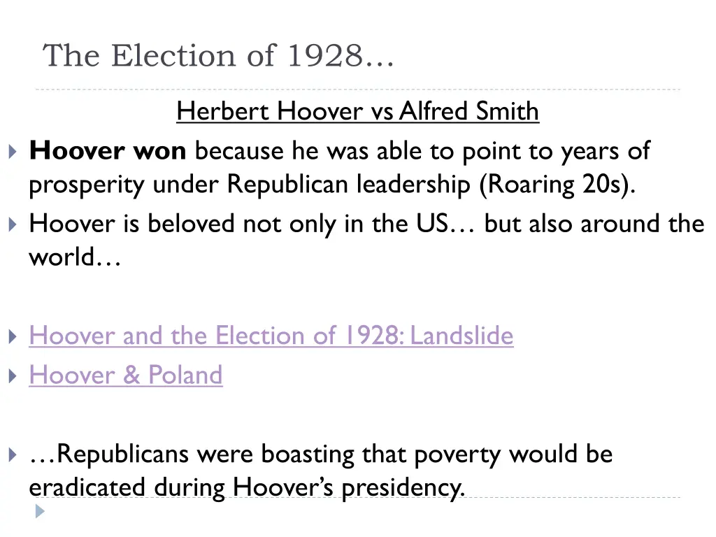 the election of 1928