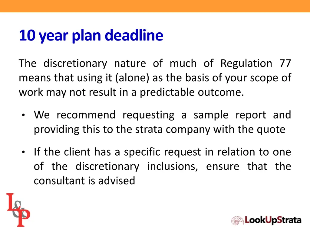 10 year plan deadline