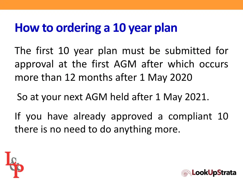 how to ordering a 10 year plan