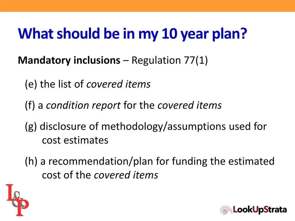 what should be in my 10 year plan 2