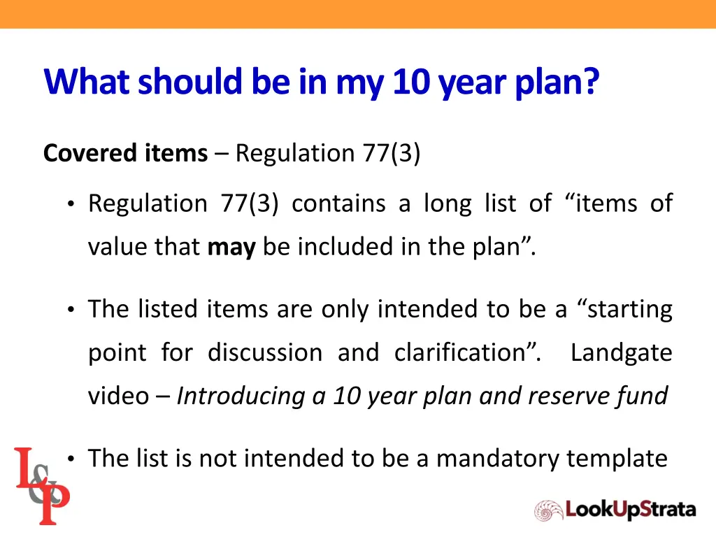 what should be in my 10 year plan 4