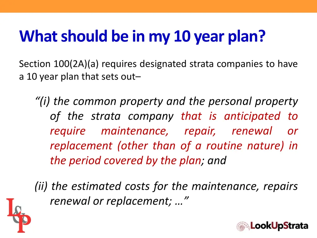 what should be in my 10 year plan