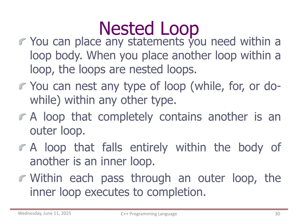 nested loop