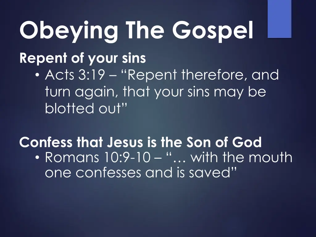 obeying the gospel 1