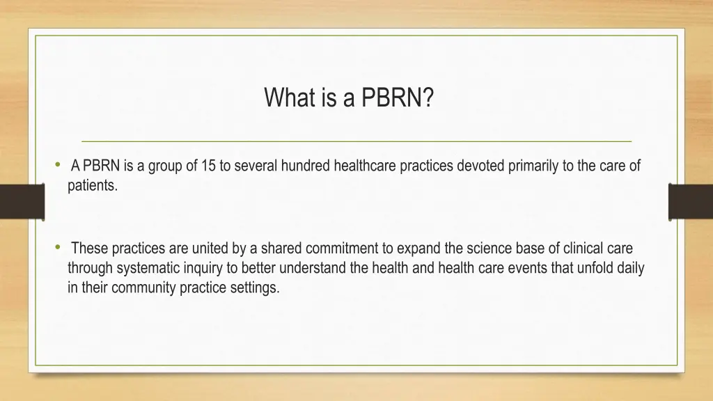 what is a pbrn