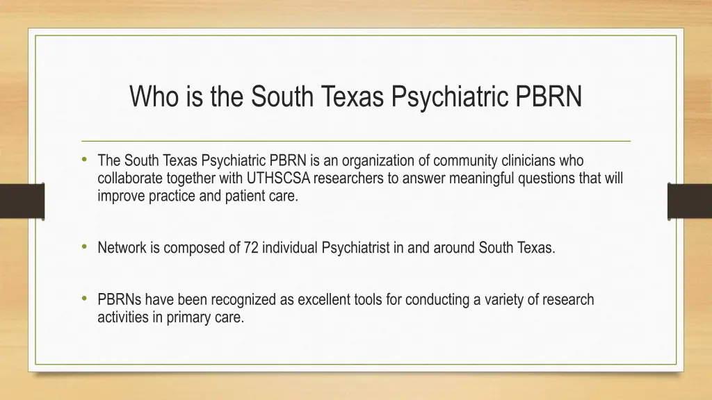 who is the south texas psychiatric pbrn