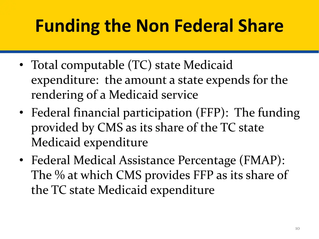 funding the non federal share