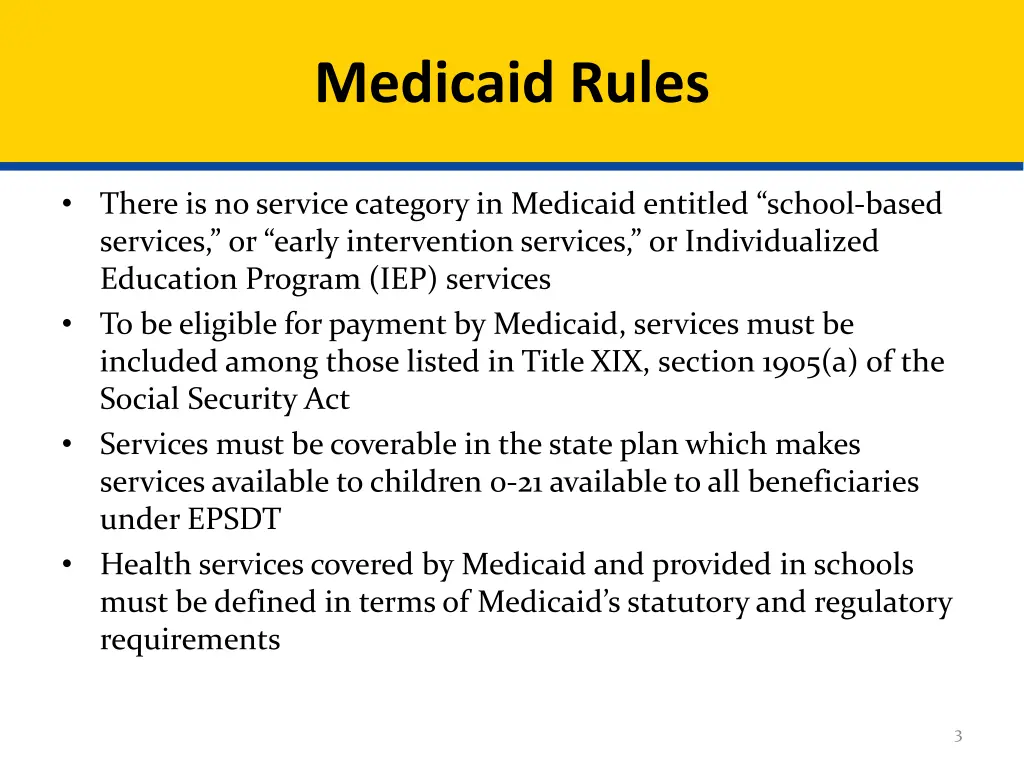 medicaid rules