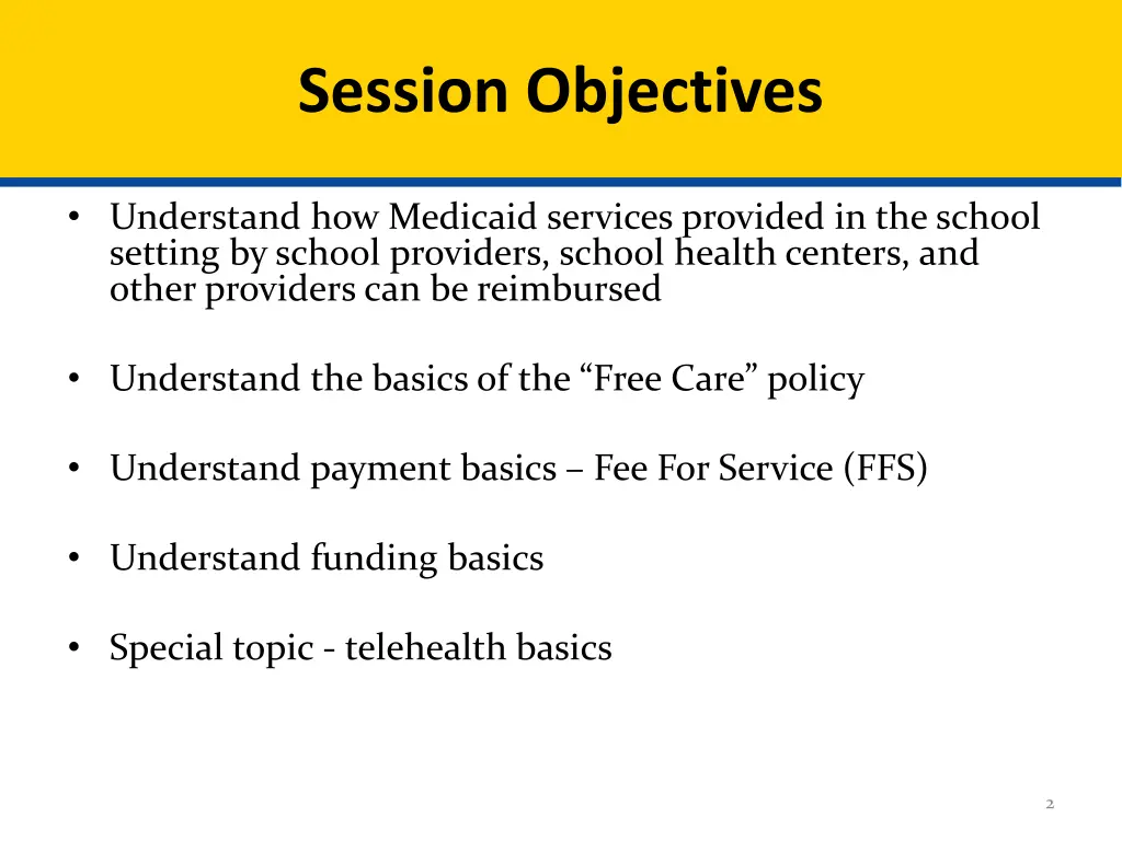 session objectives