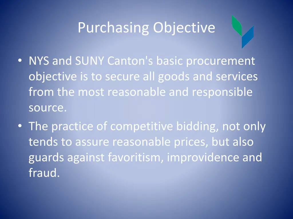 purchasing objective