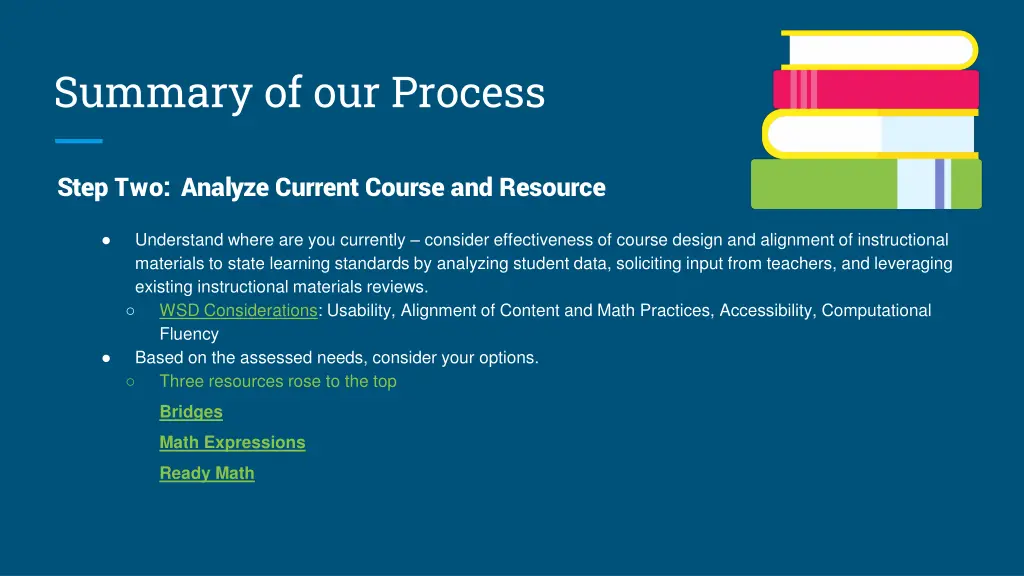 summary of our process 1
